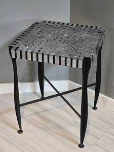 lot 164 image: Industrial Style Metal Lattice Top Side Table