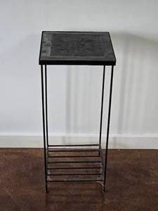 lot 171 image: Elegant Black Metal Plant Stand