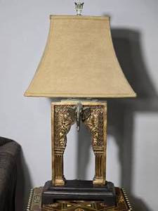 lot 24B image: Elephant Motif Architectural Table Lamp with Decorative Arch Form by Uttermost - B