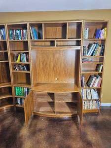 lot 50G image: Teak Entertainment Bookcase