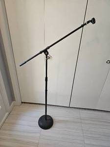 lot 59E image: Professional Adjustable Boom Microphone Stand with Weighted Base