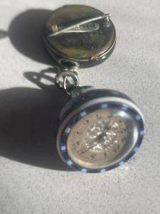 Vintage Swiss Enamel Nurse Watch with Bell Case and Chain