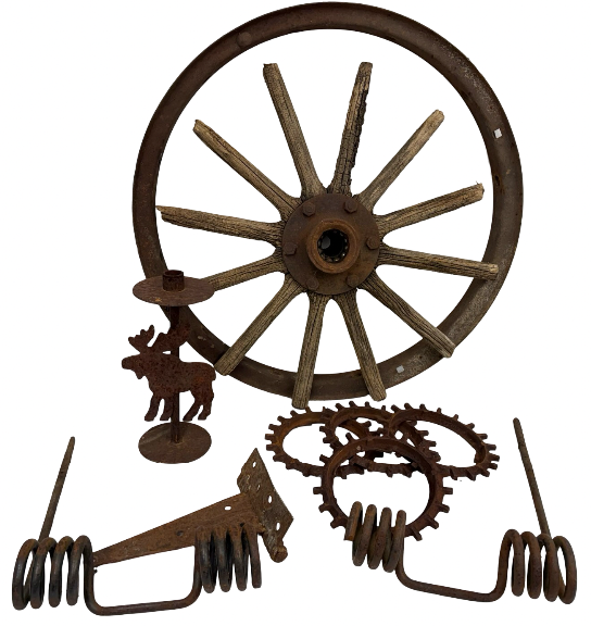 lot 45 image: Rusty Bits & Pieces Garden Decor