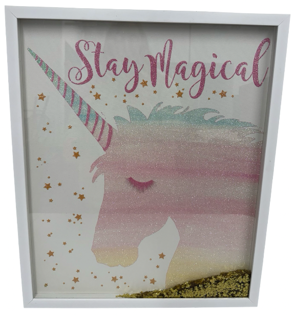 lot 82 image: Unicorn Stay Magical Glitter Childrens Artwork