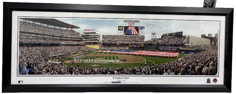 lot 83 image: Framed Panorama Photograph of the Minnesota Twins Inaugural Game