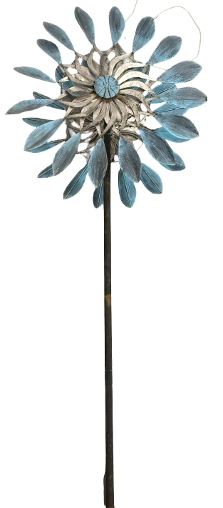 lot 95 image: Large Blue Flower Garden Spinner