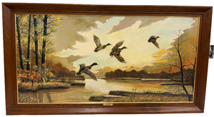 lot 36 image: Vintage Artwork - Mallards in Flight by R. Manning