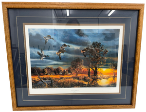 lot 39 image: Morning Mallards by Jim Hansel - #229, Signed