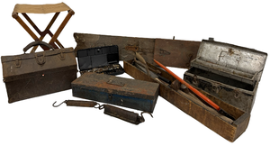 lot 33 image: Vintage, Rusty Toolboxes, Tools & More