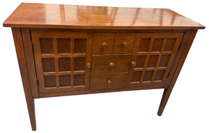 lot 2 image: Modern SideboardBuffet in Saddle Brown Color