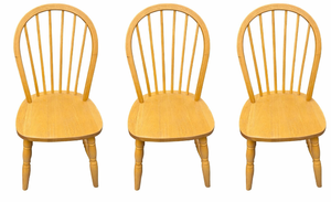 lot 76 image: Three Oak Kitchen Chairs