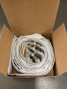 lot 26 image: Brown Leather Strap with Gold Ring Buckle - New in Box - Made in China