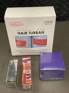 lot 29 image: YoulerTex Microfiber Hair Turban - 2 Pack, 10x26 in