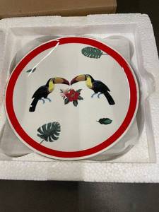 lot 49 image: Toucan Dinner Plates - 8 Inch - 4 Pack - Made in China