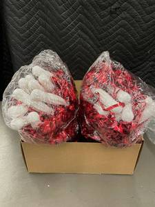 lot 50 image: Party Favors - Red Foil-Wrapped Items With White Ends (2 Bags)