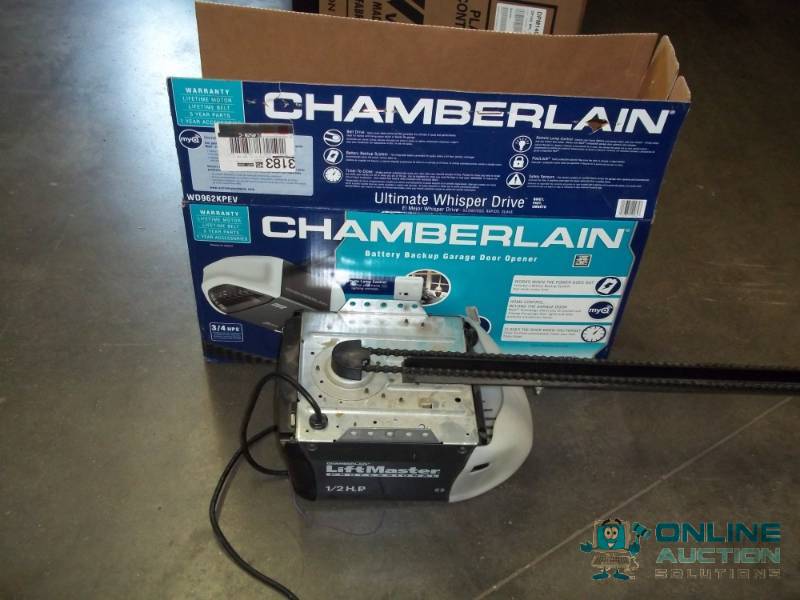 lot 36 image: Chamberlin ultimate whisper drive garage door opener