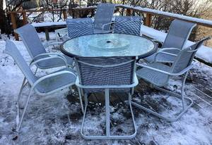 lot 70 image: Winston Patio Table and Chairs Set