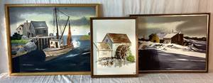 lot 84 image: Original Landscapes Artwork by Jesse Bell - 3 Paintings
