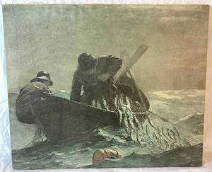 lot 86 image: The Herring Net by Winslow Homer Canvas Print 24 x 19.75