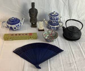 lot 80 image: Asian Teapot and Dcor Bundle