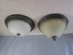 lot 49 image: (EW3) 2 Ceiling Light Fixtures...