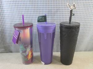 lot 66 image: (CSB) 3 New Starbucks 24oz Tumblers...
