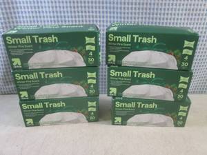 lot 77 image: (CS) 6 - 30-Count 4-Gallon Small Tr...