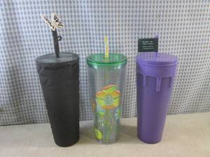 lot 92 image: (EW5) 3 New Starbucks 24oz Tumblers...
