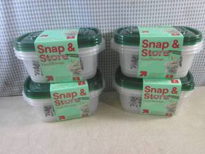 lot 104 image: (A-2) 4 - 3-Count 66oz Snap & Store...