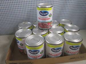 lot 171 image: (B-2) 12 Cans of Ocean Spray Whole ...