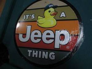 lot 500 image: Its a Jeep thing metal sign...