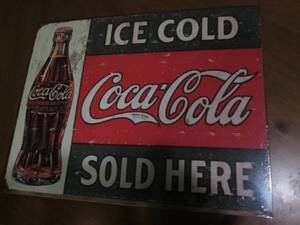 Coca Cola metal sign...
