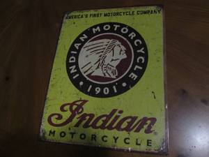 lot 507 image: Indian motorcycle sign...