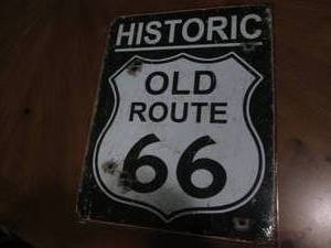 lot 508 image: Old Route 66 metal sign...