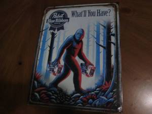 lot 520 image: Pabst Blue Ribbon metal sign...