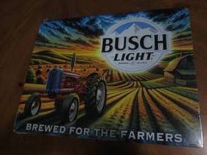lot 521 image: Busch Light metal sign...