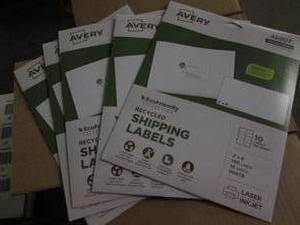 lot 20 image: 5 10 Packs Avery 2 x 4 shipping la...