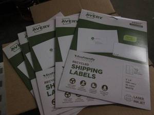 lot 22 image: 5 10 Packs Avery 2 x 4 shipping la...