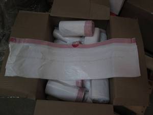 lot 73 image: Box of trash bags with handles...