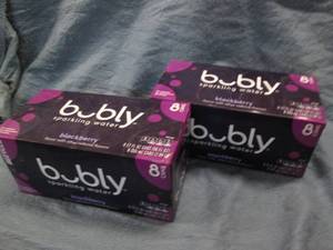 lot 126 image: 16 Cans Bubly blackberry sparkling ...