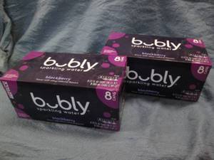 lot 127 image: 16 Cans Bubly blackberry sparkling ...