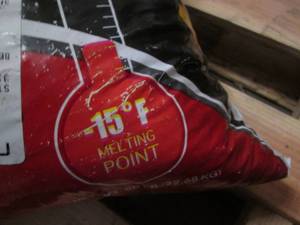 lot 133 image: 50 Pound bag of ice melt...