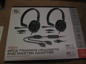 lot 145 image: 2 Training headsets and a master ad...