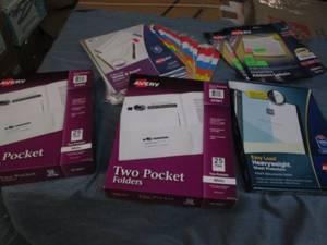 lot 166 image: Sheet protectors, erasable binder d...