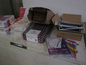 lot 186 image: Assorted filing supplies and binder...