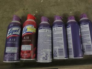 6 Cans of Lysol air sanitizer...