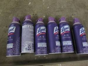lot 214 image: 6 Cans of Lysol air sanitizer...