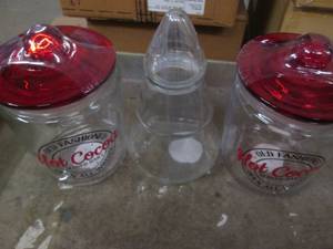 lot 217 image: 3 Glass Serving containers...