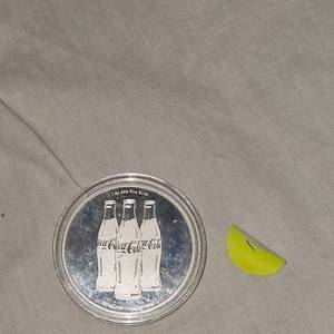 1 oz .999 Coca Cola Com Penny Silver Round