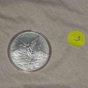 lot 3 image: 2921 1 ONZA .999 Silver Round Coin